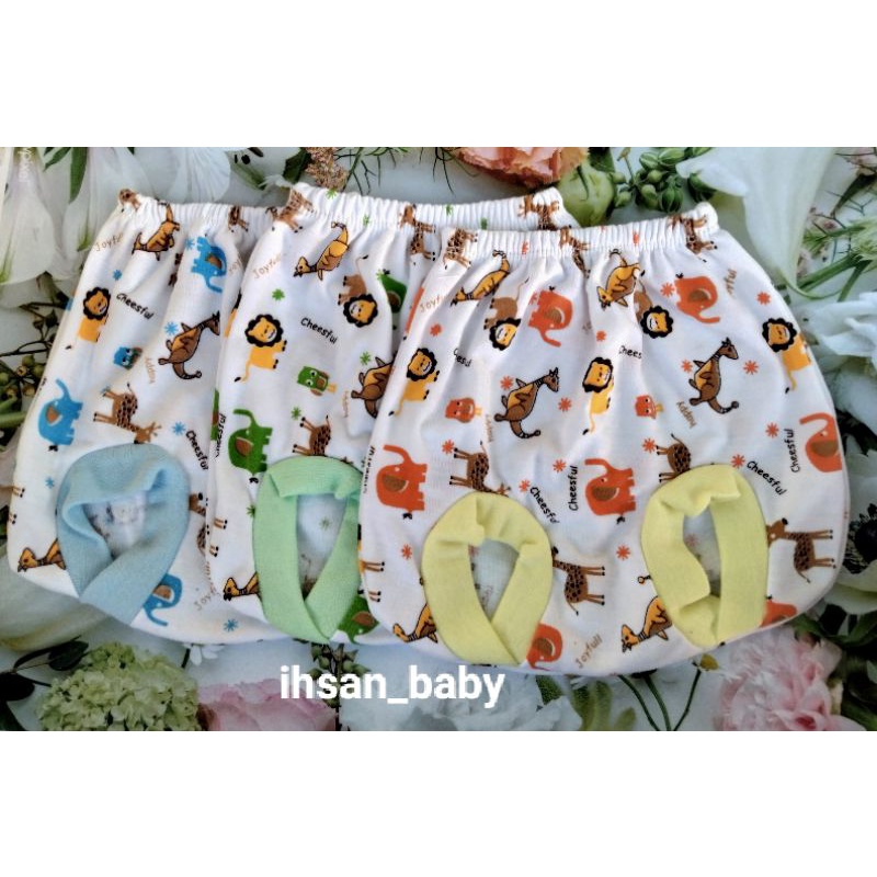 3 pcs celana pop bayi PUTIH motif