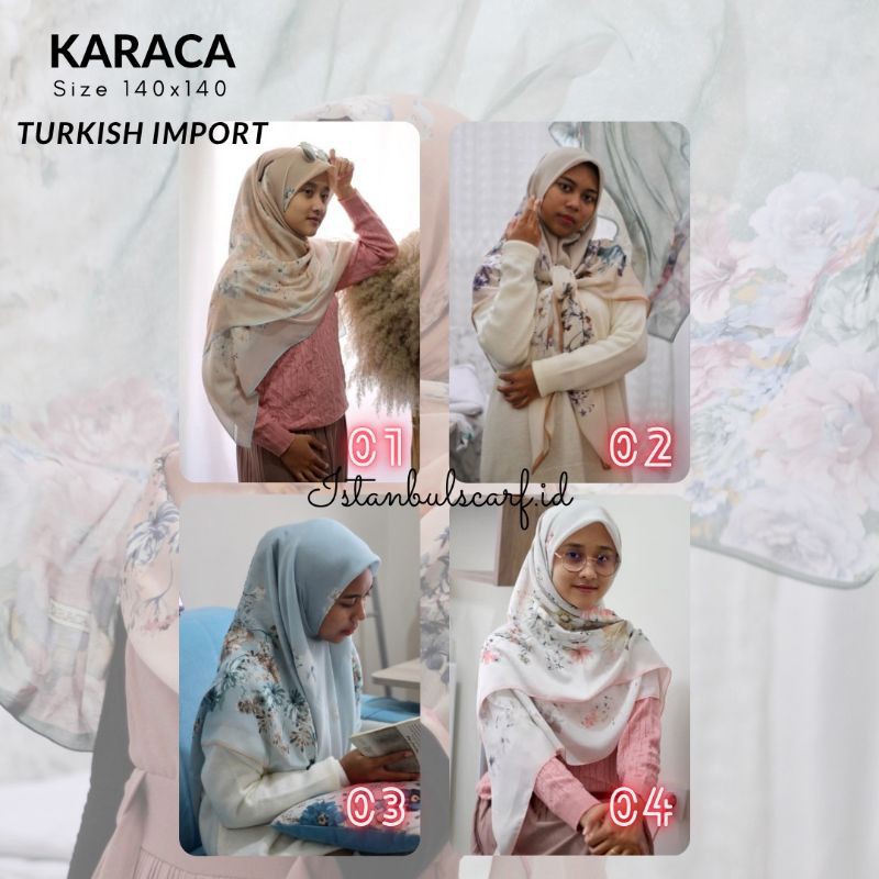 best seller hijab segi empat turki karaca 2