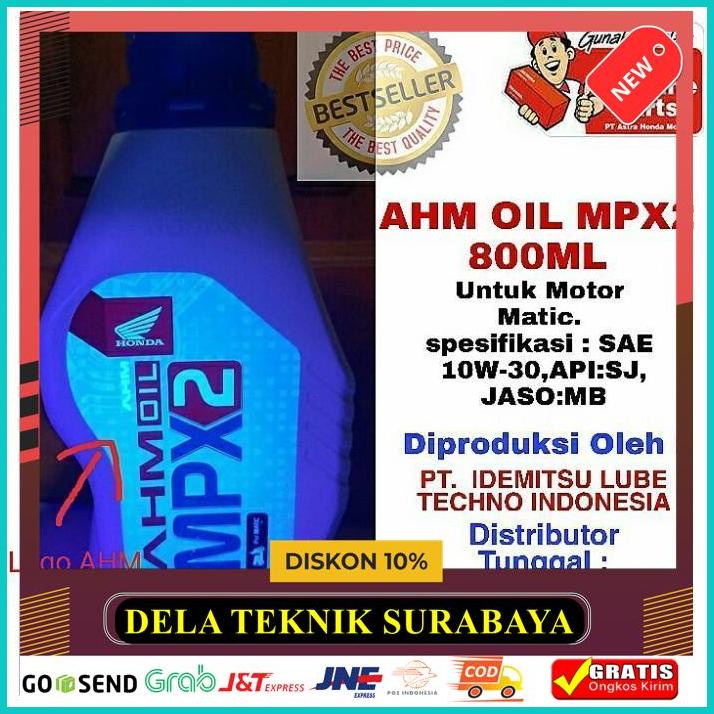 OLI AHM MPX2 10W-30 SLMB 0,8L IDE ORIGINAL TERBARU