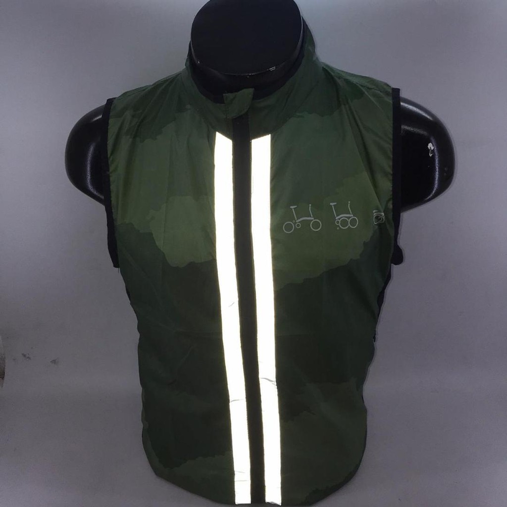 Rompi Vest Sepeda Lipat Windbreaker Pria Wanita Jaket Gowes Reflektor