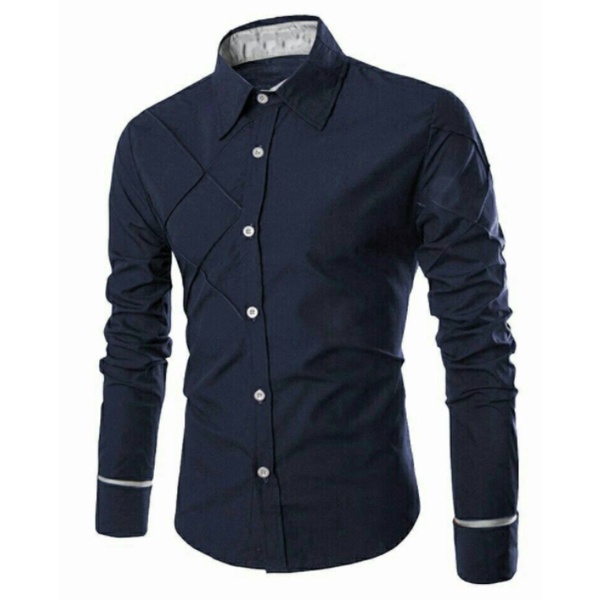HipNop BARRY KEMEJA PRIA LENGAN PANJANG SLIMFIT ATASAN LENGAN POLOS PAKAIAN COWOK FORMAL KASUAL
