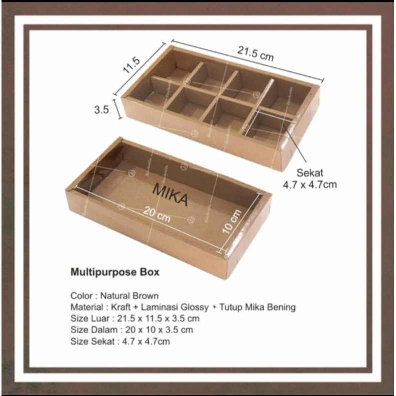 

Cake Box Sekat Dus Kue Packaging Pie Mochi Brownies