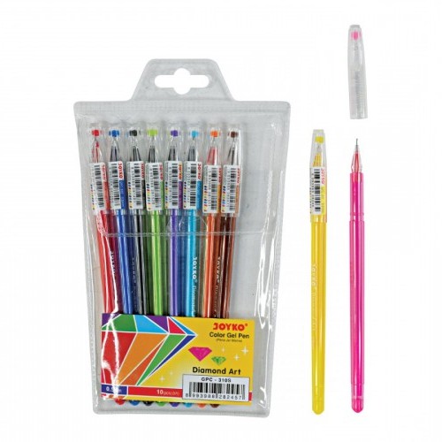 

Gel Pen Joyko GPC - 310S (Diamond Art 10 Colours) / Pulpen Warna