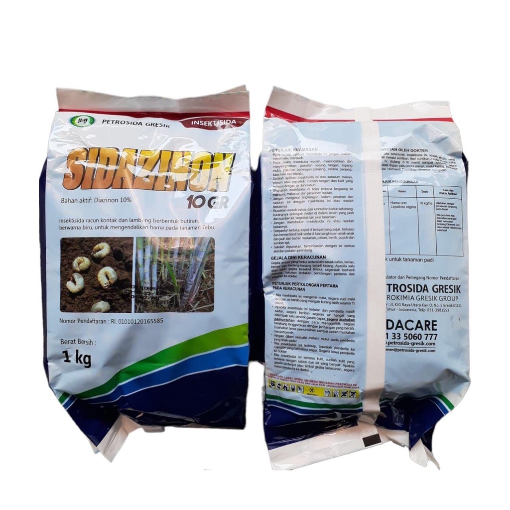 Insektisida Sidazinon 10GR Bahan Aktif : Diazinon 10% 1kg Petrosida Gresik