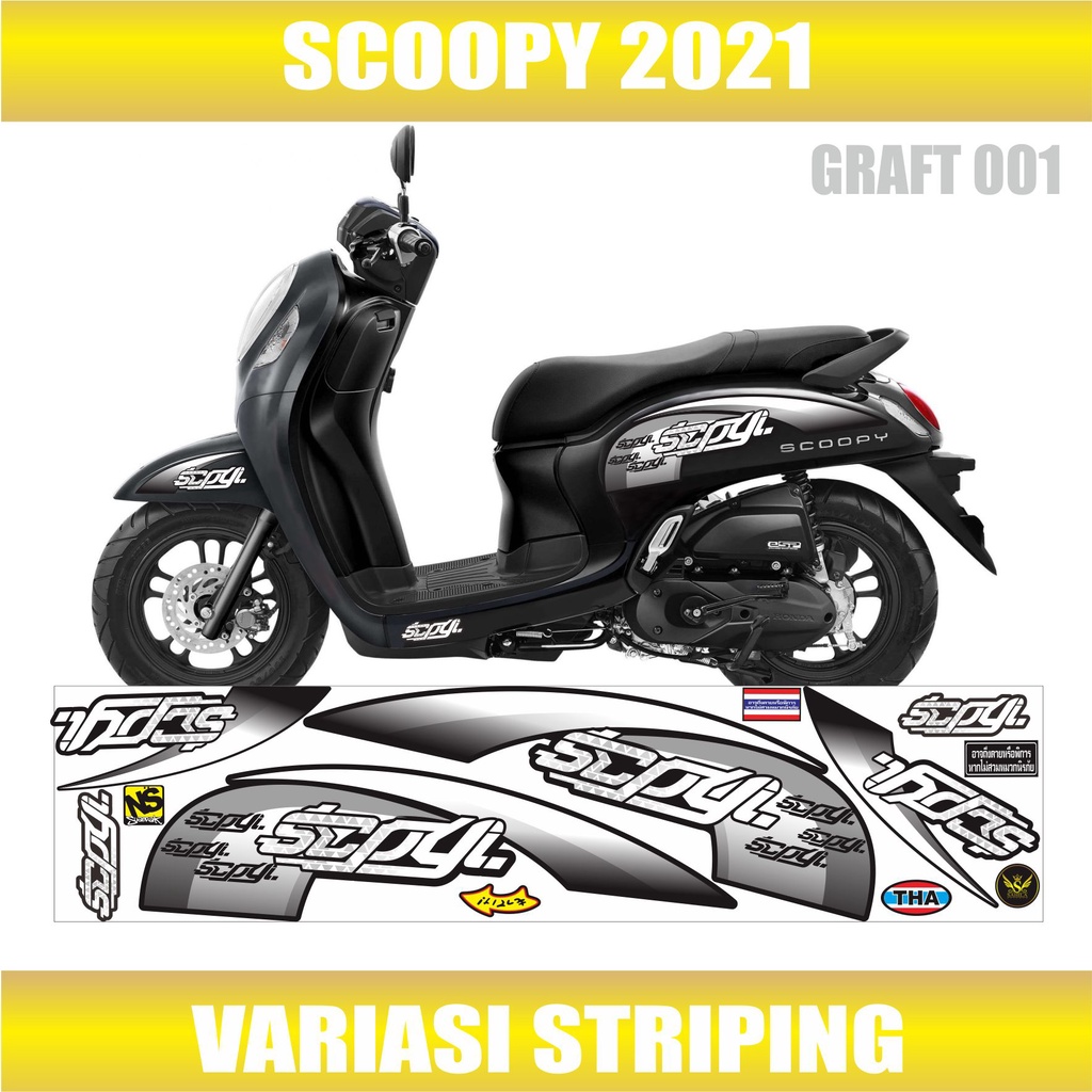 STIKER VARIASI MOTOR HONDA SCOOPY VARIASI STRIPING HONDA SCOOPY - MOTOR SCOOPY LIS