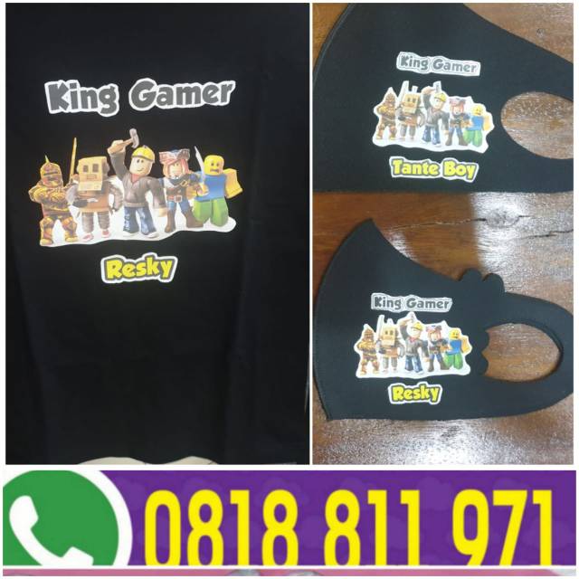kaos couple printing custom & masker custom