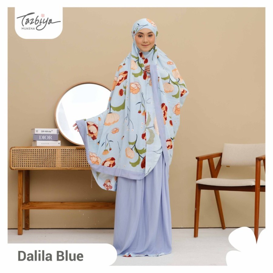 MUKENA TAZBIYA LIST DALILA BLUE ALLSIZE