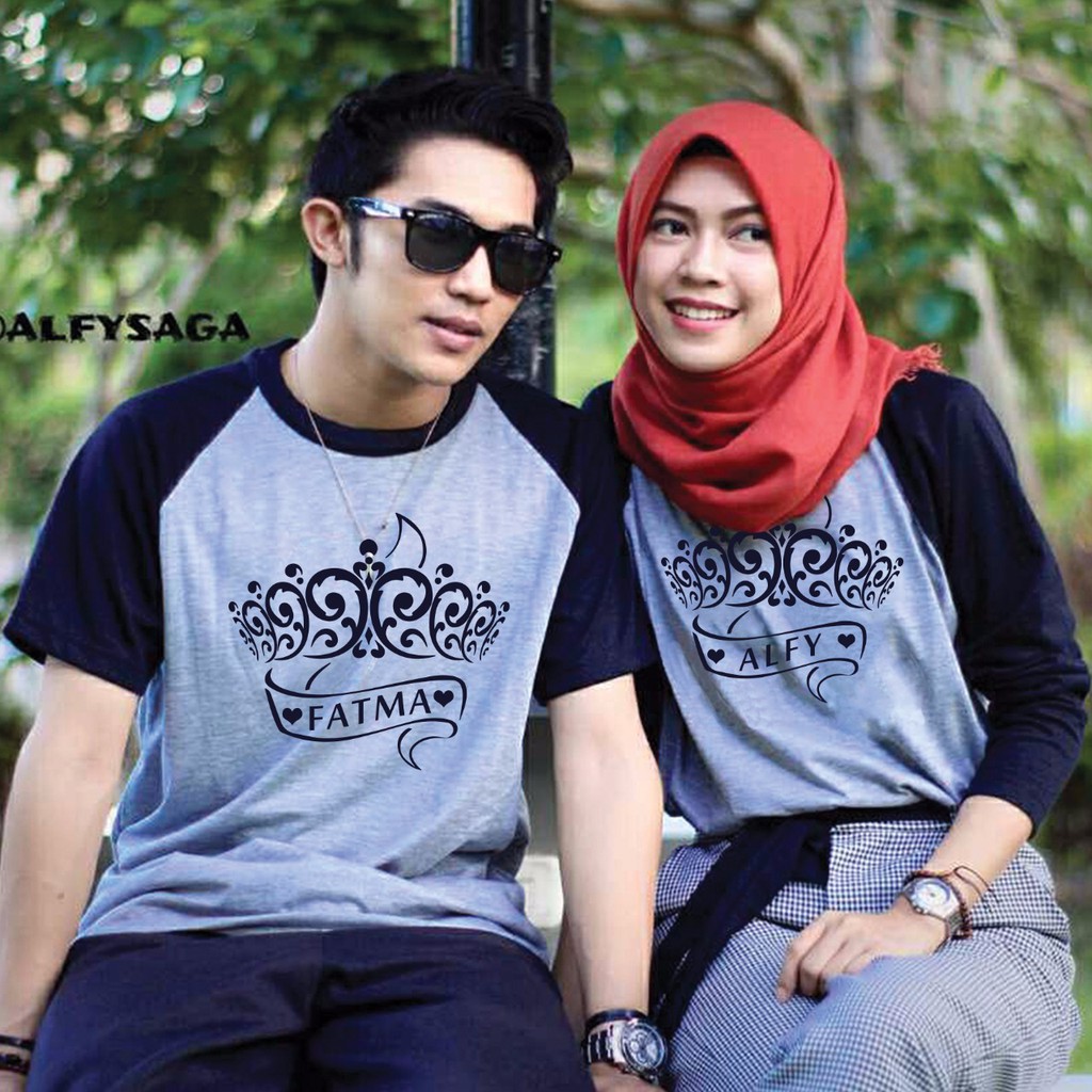 Mypoly Kaos Couple Romantis Bebas Cetak Nama Terbaru 2021 Shopee Indonesia