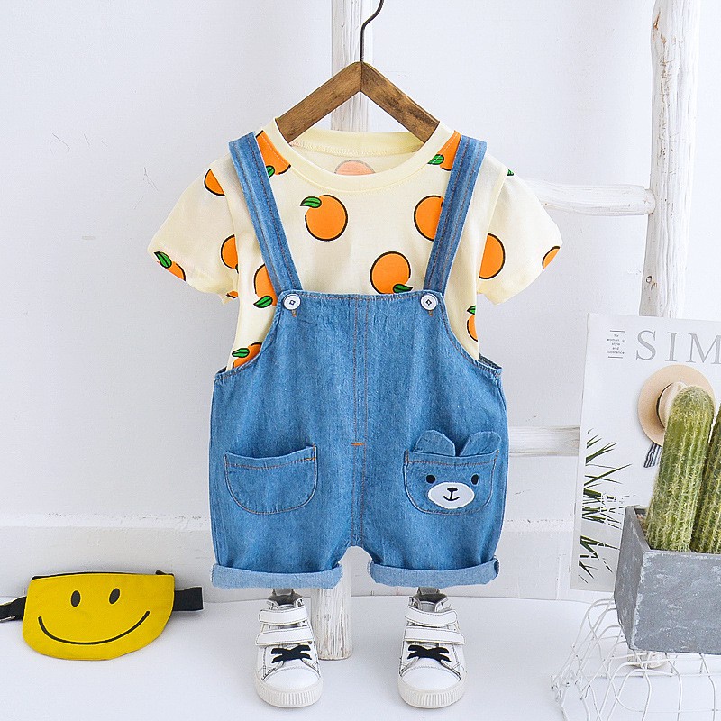 HappyOliver ANSOP 3D O BEAR EBV Baju Anak Laki Laki Perempuan Import Model Jumpsuit Overal