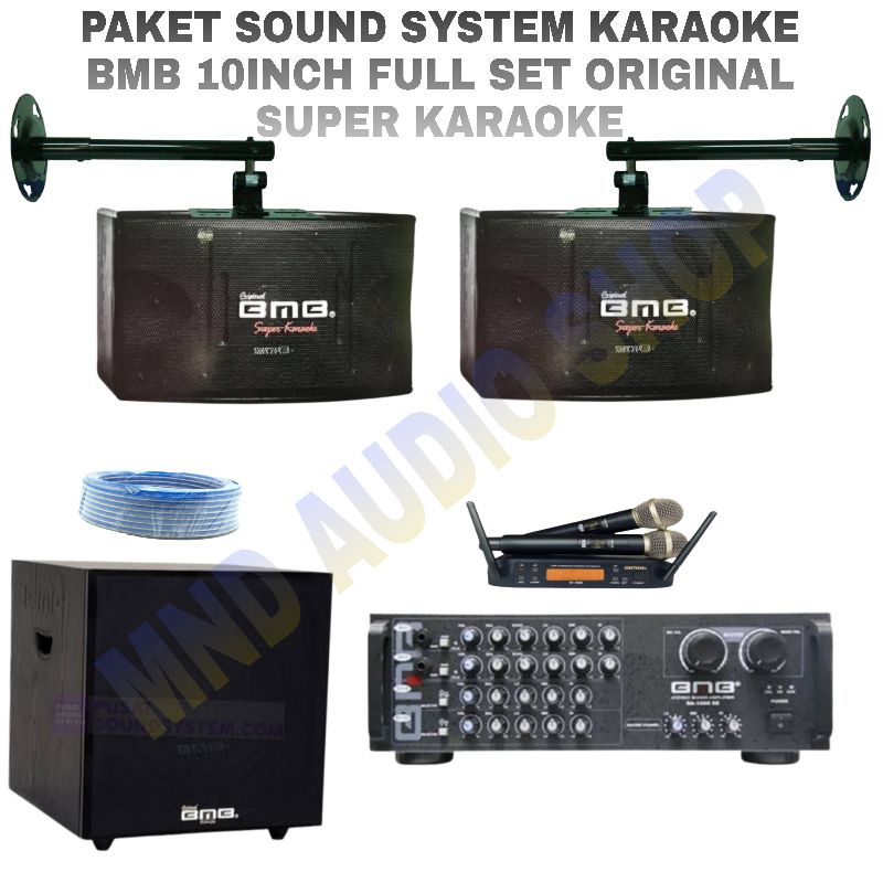 paket sound system karaoke bmb full set 10inch super karaoke original