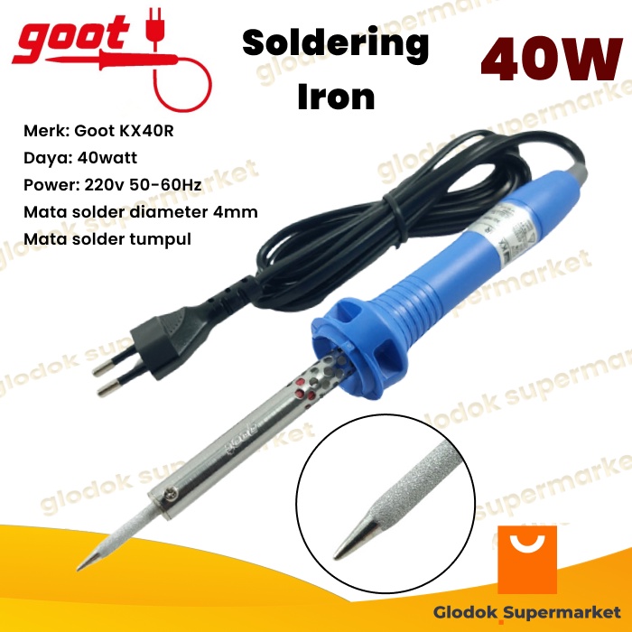 Solder Goot KX40R 40 Watt Mata Solder Tumpul KX-40R 40w Original Japan