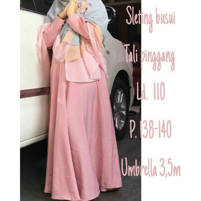 Gamis jumbo baloteli Xxl michan baju wanita syari muslim dress rok panjang bigsize besar tanah abang