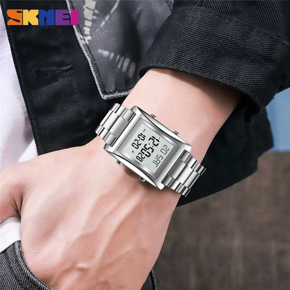 SKMEI Jam Tangan Digital Pria Strap Stainless Steel - 1812