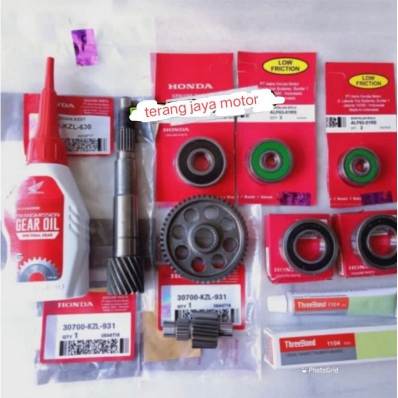 GEAR RASIO GIGI RASIO AS PULLY AS RODA PAKET BEARING LAHER RASIO+OLI GARDAN TREEBON BEATF1 VARIO 110