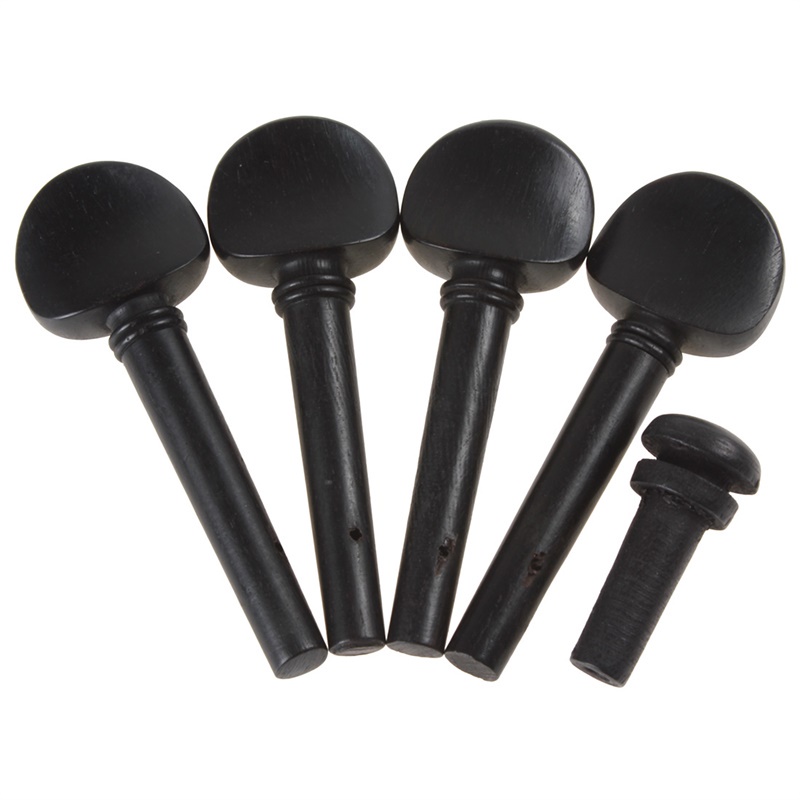 1 Set Tuning Peg Bahan Kayu Ebony Untuk Biola 4 / 4