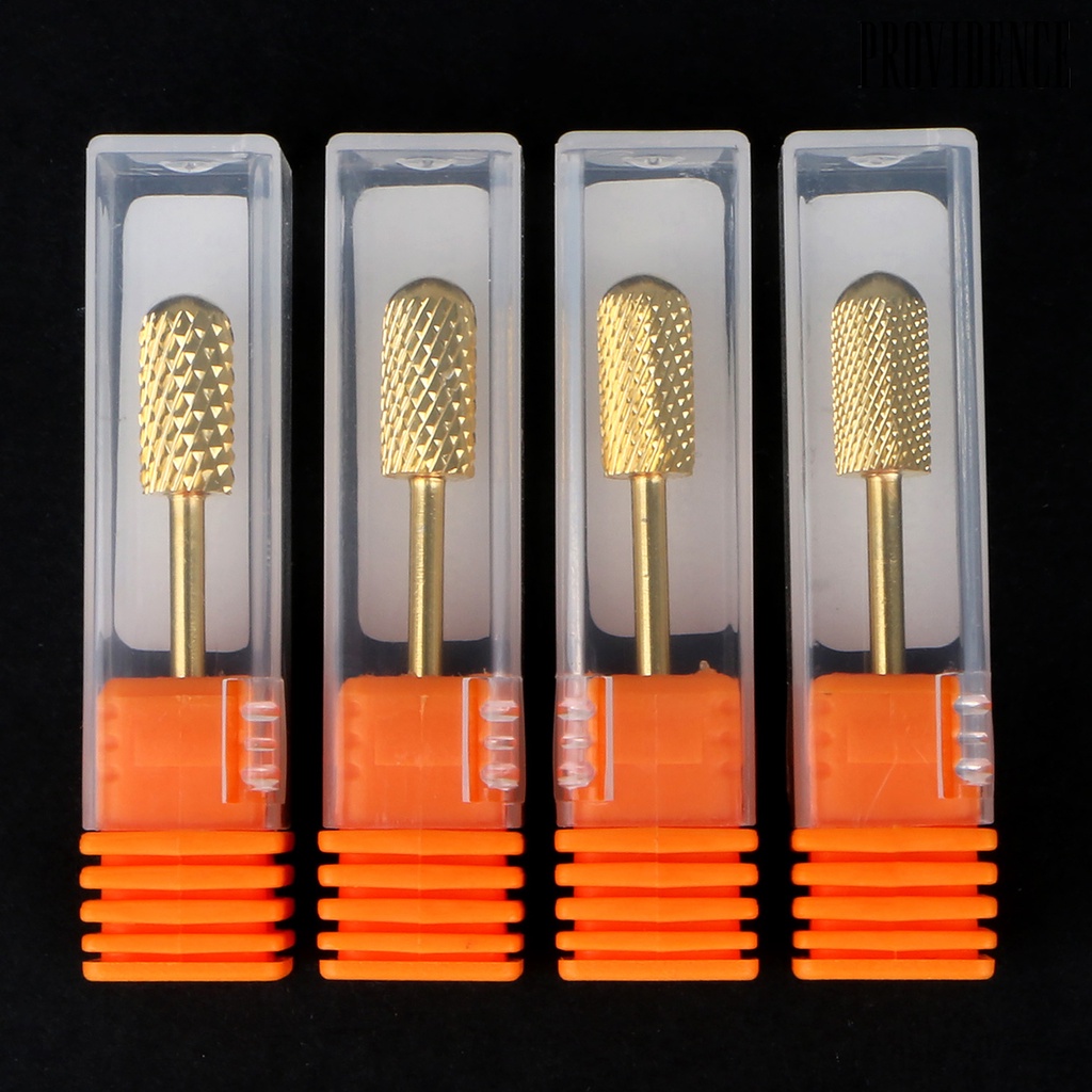 Providence 4pcs / Set Mata Bor Kikir Kuku Bahan Tungsten Steel Untuk Manicure / Nail Art Wanita