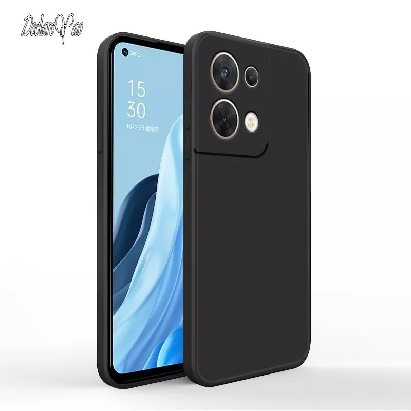 PROMO Case For Oppo Reno 8 Pro Case Black Matte Casing Premium Slim Exellent Cover | Soft Matte | Soft Case Macaron | Casing Reno 8 Pro 5G