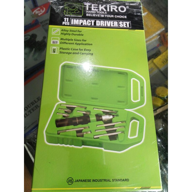 tekiro IM 0921 obeng ketok set 11 pcs impact driver 11pcs