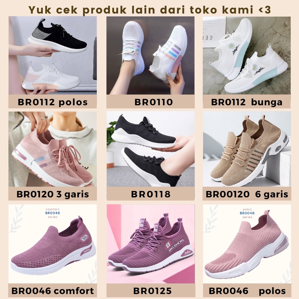 GROSIRTAS LV0118 Sepatu Sport Sneakers Wanita Olah Raga Shoes Polyester Bertali Korea Trend Fashion