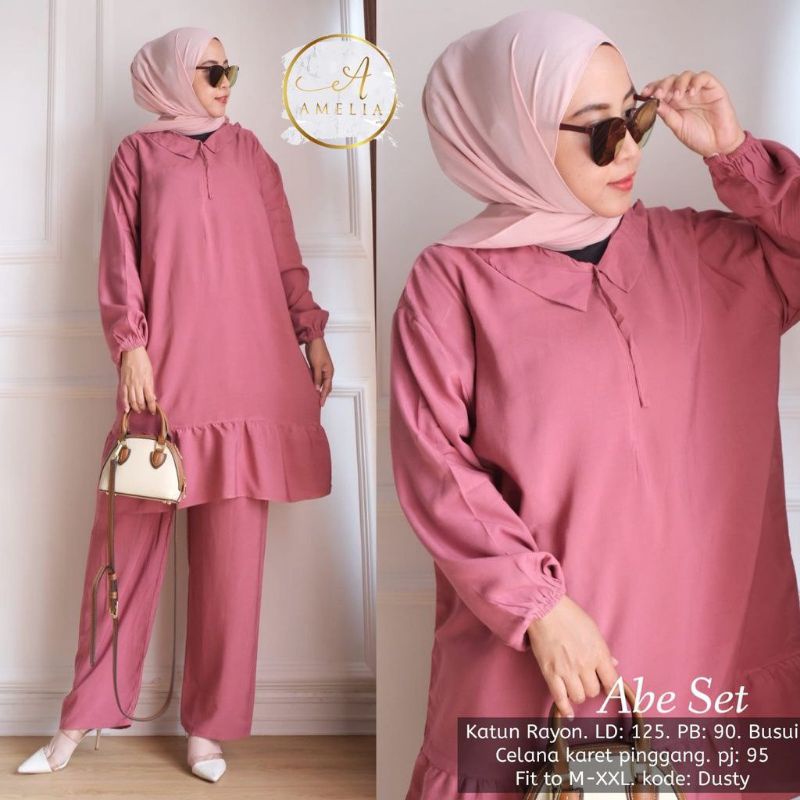 ONE SET TUNIK LONG JUMBO//ABE SET JUMBO