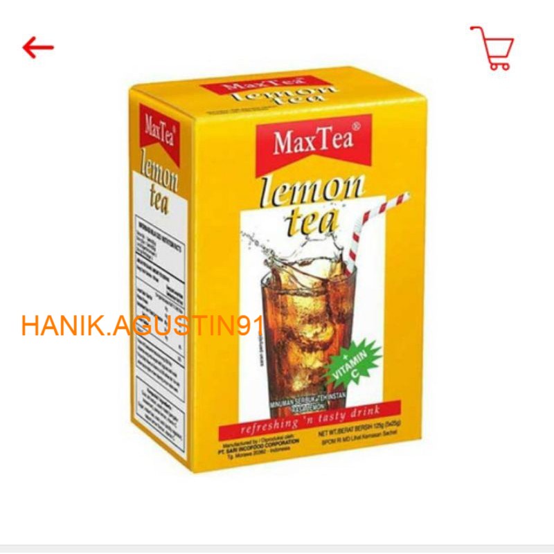 

Max tea lemon tea 5sachet×25g SS91