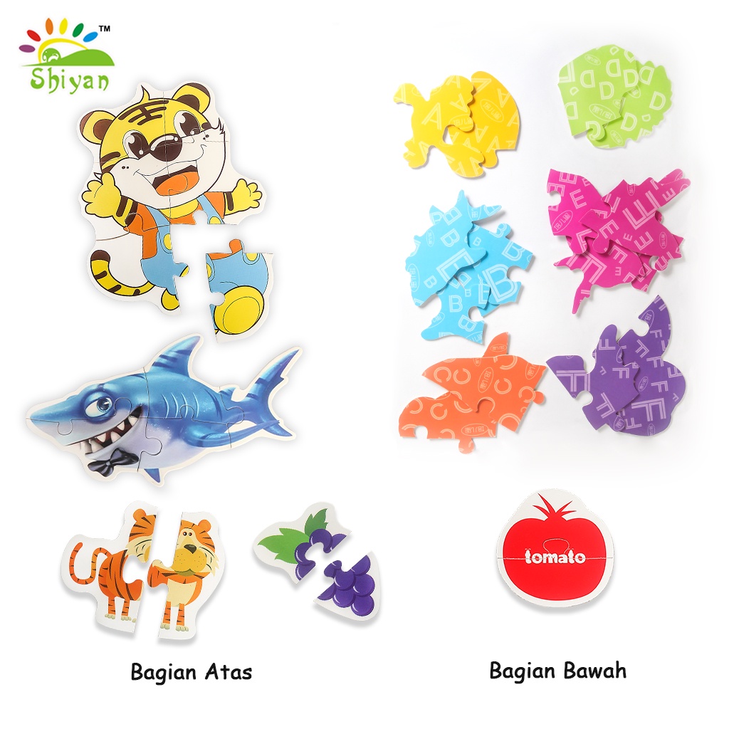 [Shiyan] puzzle berkarakter mainan jigsaw mainan edukasi anak menyatukan gambar karakter jigsaw puzzle children education toys