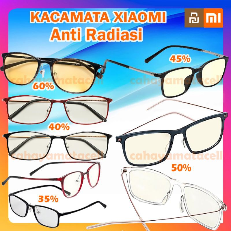 Xiaomi Kacamata Anti Radiasi Filter 35% 40% 45% 50% 60%