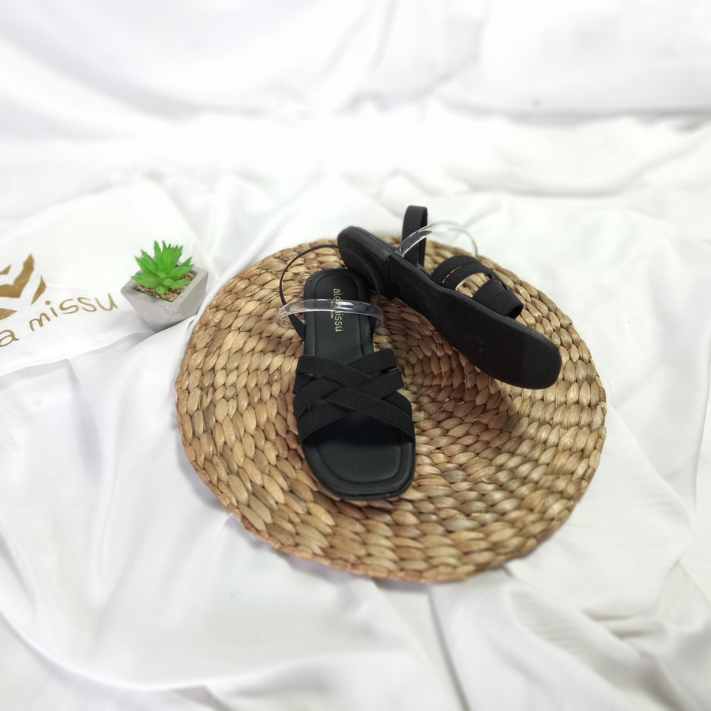 Super SALE !!! | Bianca sandals Tali Karet kombinasi Jelly Flat Sandal by aleamissu