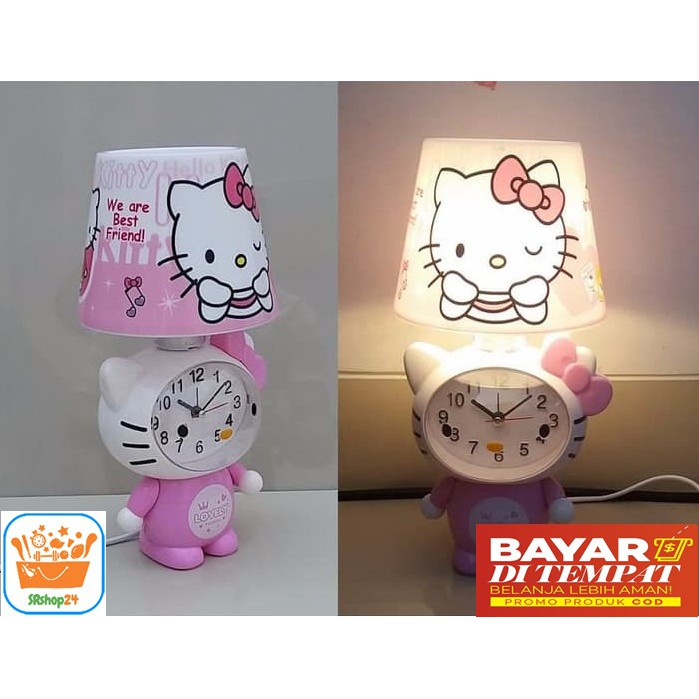 SRS (COD YES) Lampu Tidur Jam Weker Karakter Lampu Tidur Tudung Lampu Kamar Tidur Keropi Doraemon Ri