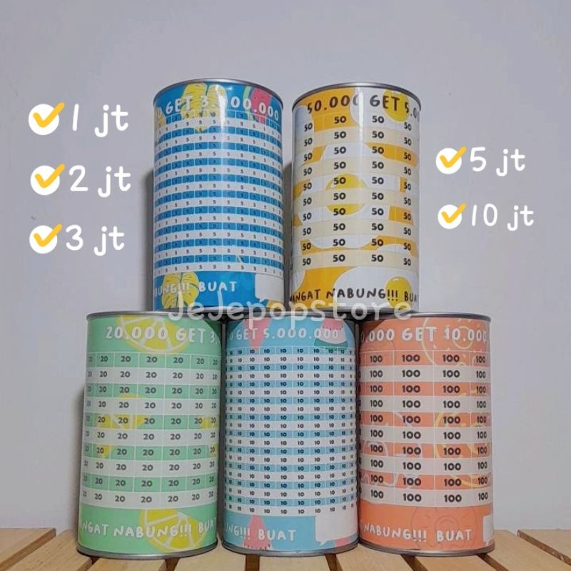 CELENGAN TARGET VIRAL BUKA TUTUP / TABUNGAN TARGET 1jt, 2jt, 3jt, 5jt, 10jt