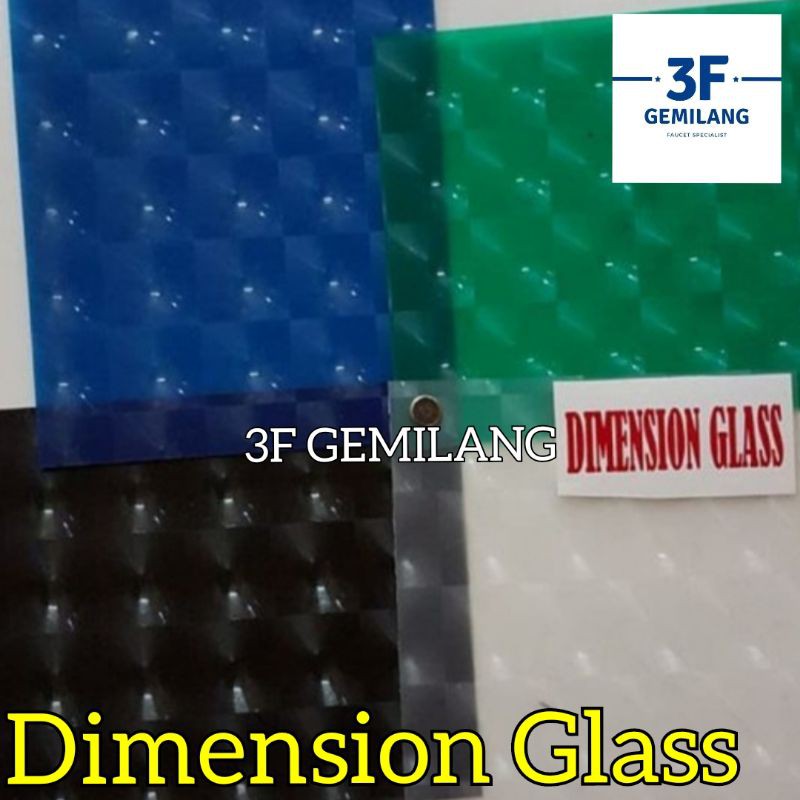 Fiber Plastik Penutup Pagar DIMENSION GLASS 3D Meteran