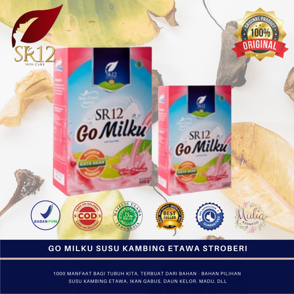 

❤️ MULIA ❤️ SR12 GOMILKU STROBERI / SUSU KAMBING RASA STRAWBERRY / SUSU KAMBING ETAWA KUALITAS PREMIUM / IMUN BOOSTER