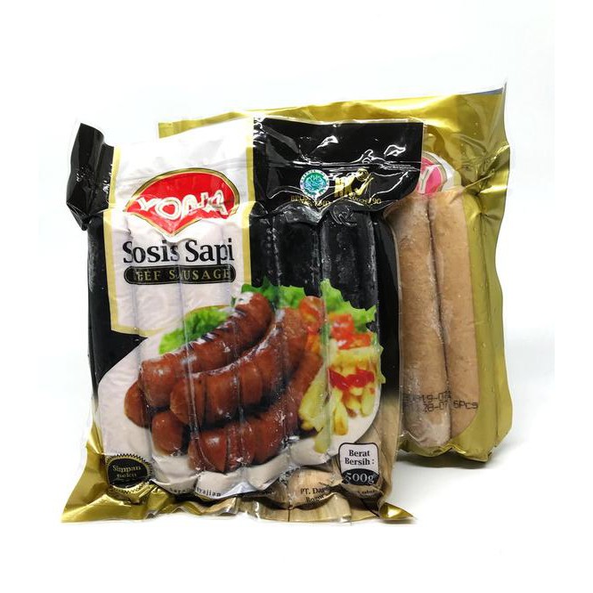 Jual YONA Sosis Sapi Jumbo (Beef Sausage) 500gr Indonesia|Shopee Indonesia