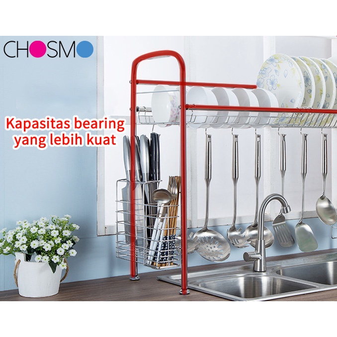Rak Piring Wastafel Dengan Kabinet Rak Wastafel Cuci Piring Rak Piring Stainless Steel Rak Dapur Multifungsi Dengan Aksesoris