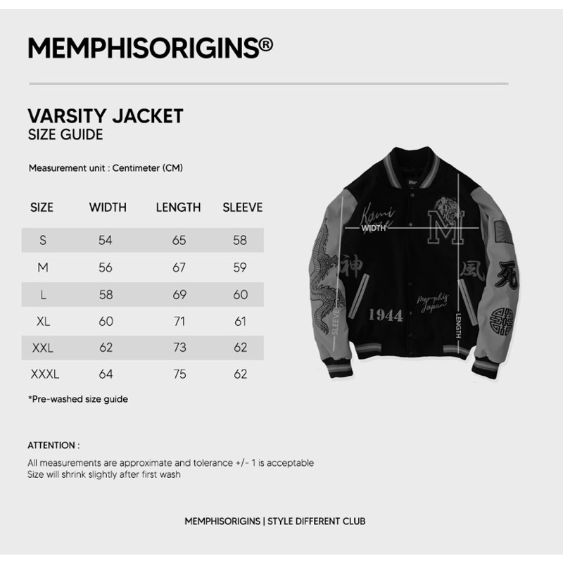 VARSITY JACKET MEMPHIS ORIGINS TAKEDA MAROON UNDEFEATED GREEN