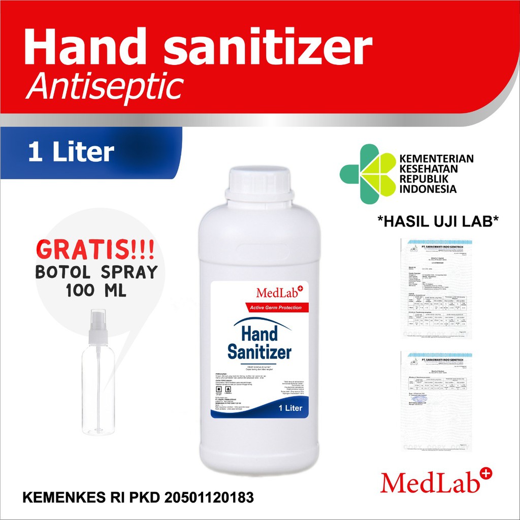 HAND SANITIZER 1 LITER CAIR MEDLAB NEW FORMULA