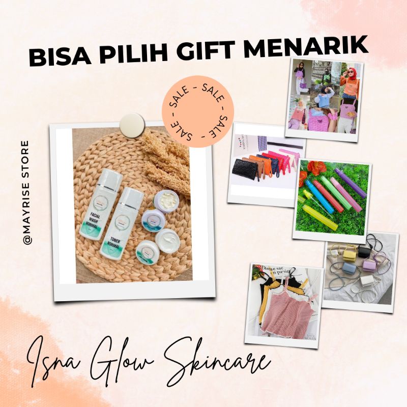 ISNAGLOW SKIN CARE ORIGINAL / ISNA GLOW TERMURAH/ISNA GLOW +𝙁𝙍𝙀𝙀 𝙂𝙄𝙁𝙏 / SKINCARE ISNA GLOW / ISNA GL