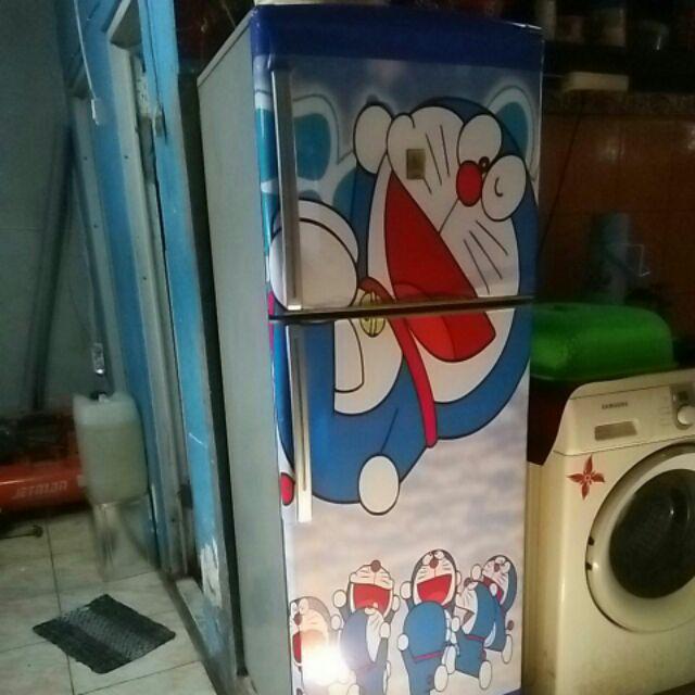 Stiker Kulkas 2 Pintu Motif Doraemon Rame