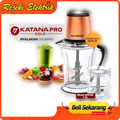 Niko Katana Pro Gold Magic Food Chopper 2,5 Liter Fungsi 3in1