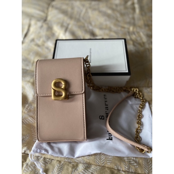 Heidy phone sling bag Buttonscarves - beige