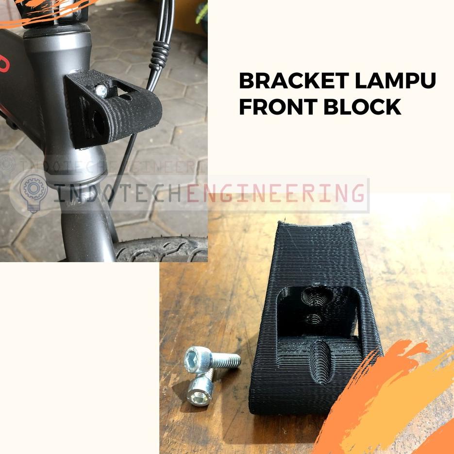 Bagus Banget.. Bracket Lampu Depan Sepeda Lipat Front Block