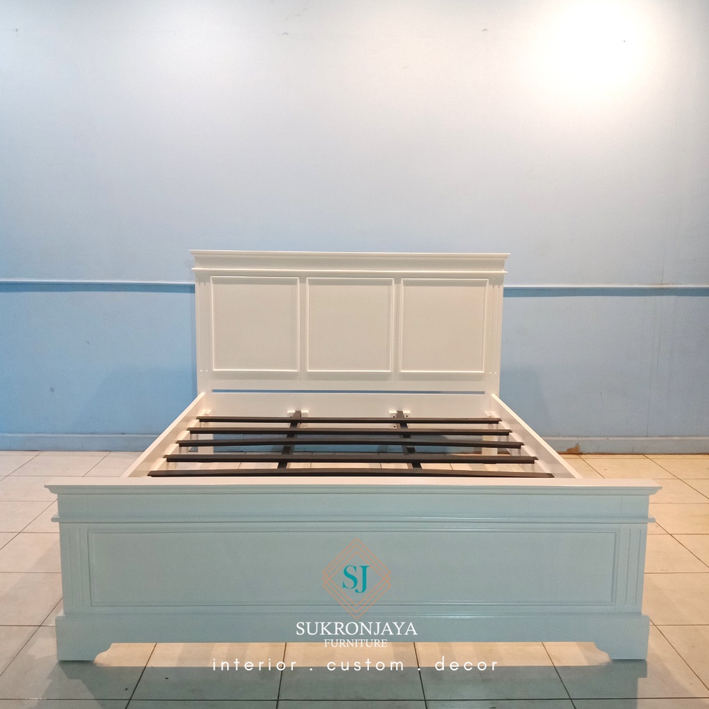 Dipan Divan Tempat Tidur Minimalis Putih Dipan Modern Divan Kayu | sukronjaya