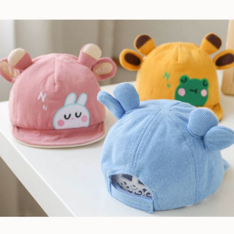 Topi baseball bayi sleepy animal premium