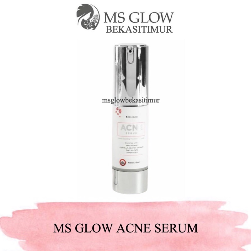 (Bisa COD) Ms Glow SERUM ACNE KEMASAN BARU 15ml Ori Agen Resmi Bekasi Jkt cibitung cikarang