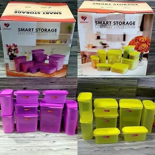 Smart Storage Set 8pcs Gbu Plast / Toples Lebaran / Sealware Collection