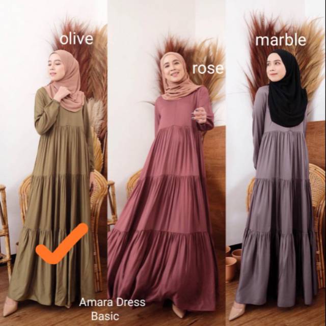 Jual Amara Dress Basic Gonegani Shopee Indonesia