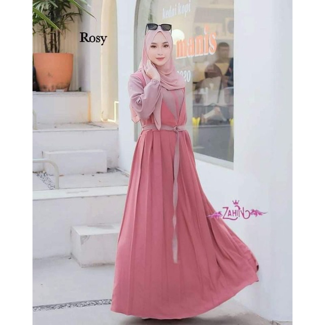 GAMIS CANTIK LAURA DRESS ORI BY ZAHIN GAMIS ITYCREPE TERBARU KEKINIAN