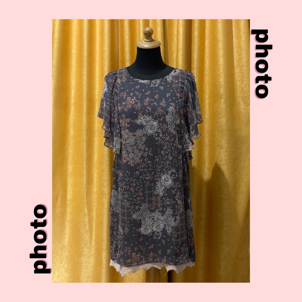 Mini Dress Batik Formal Lengan Pendek - Bonnie Alex