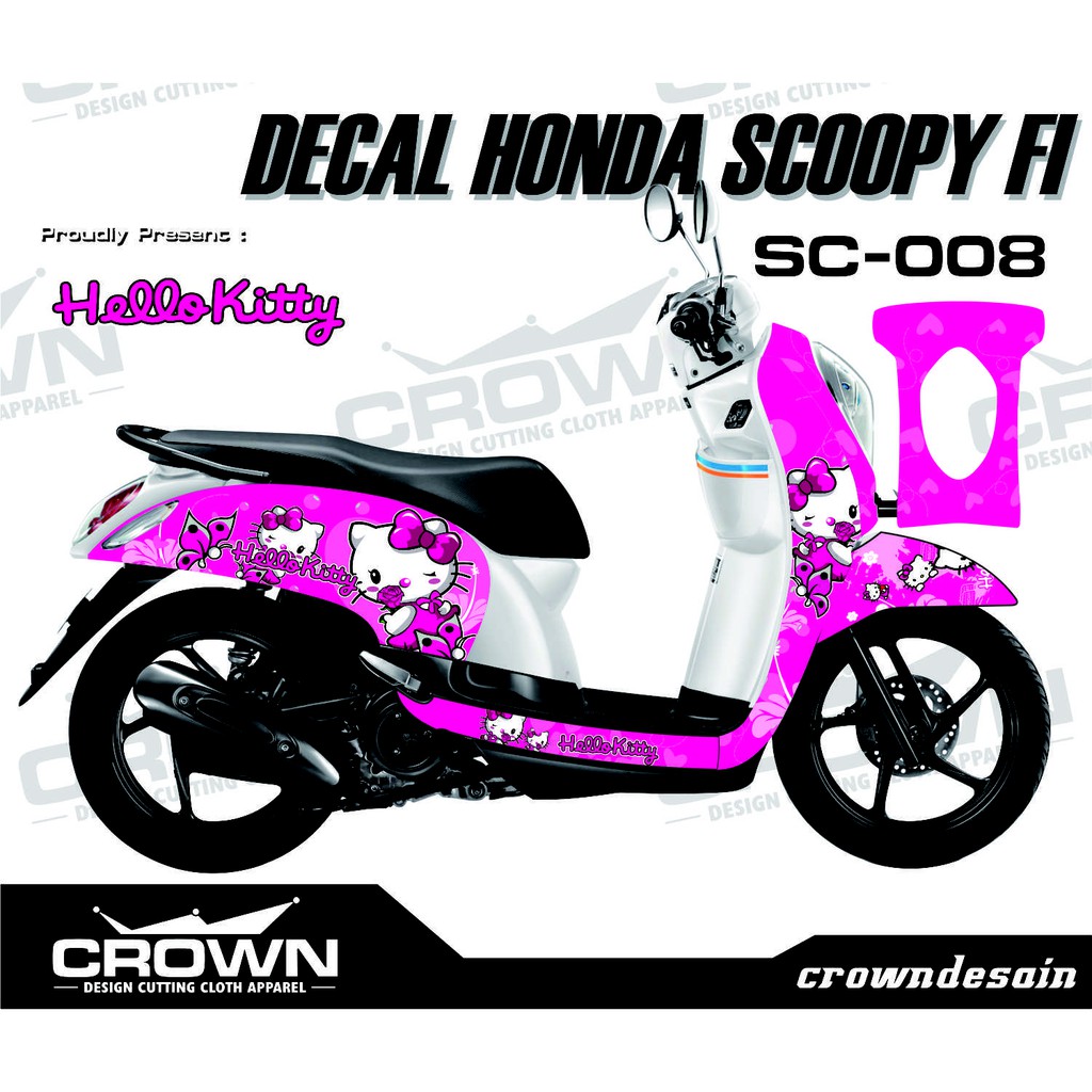 Sticker Decal Honda Scoopy Fi Full Body Hello Kitty Shopee