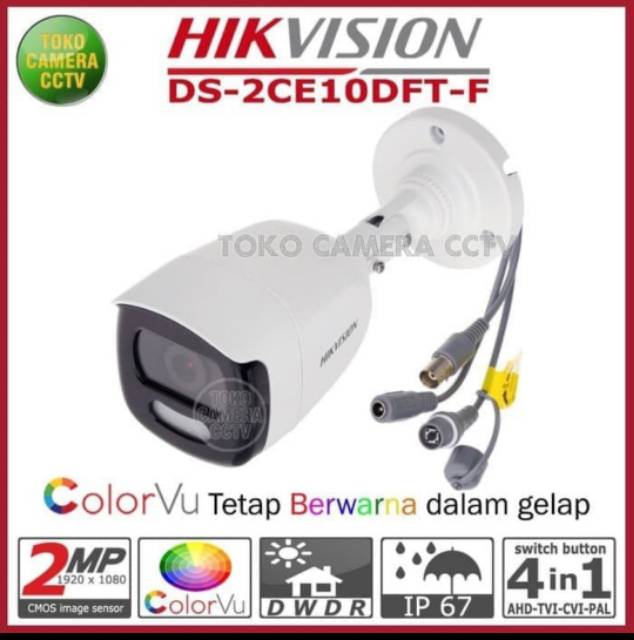 PAKET KAMERA CCTV HIKVISION COLORVU FULL HD 2MP 8 CHANNEL HDD 2TB